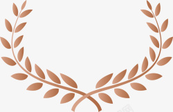 植物徽章植物公安标志麦穗高清图片