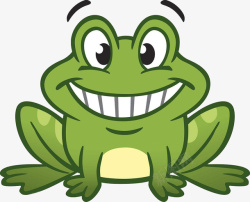 绿色护牙微笑牛蛙高清图片