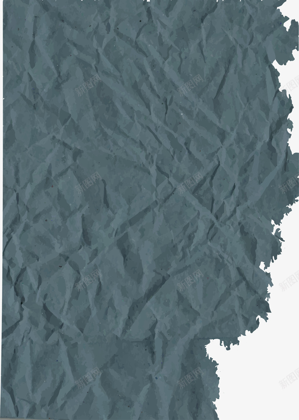 创意蓝色纸张png免抠素材_新图网 https://ixintu.com 创意纸张 纸张缺口 纹路 蓝色折纸 蓝色纸张 褶皱