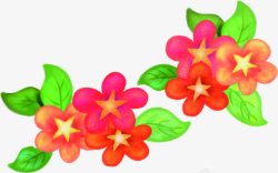 手绘花卉儿童节展板素材
