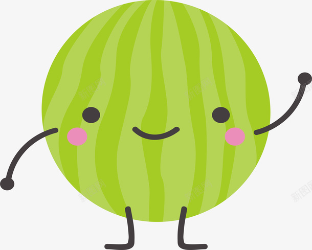 微笑的西瓜水果png免抠素材_新图网 https://ixintu.com 卡通 可爱 图案 水果 水果设计 精美 西瓜设计