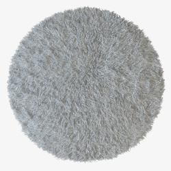 毛绒地毯摄影图片灰色简单圆形纯色地毯高清图片
