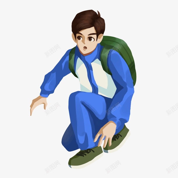 毕业季学生校服psd免抠素材_新图网 https://ixintu.com 免扣 卡通 学生 毕业季