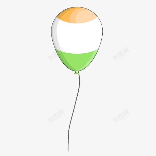 分层颜色气球png免抠素材_新图网 https://ixintu.com 520气球 一颗气球 单个 小清新 橙色 气球 白色 绿色