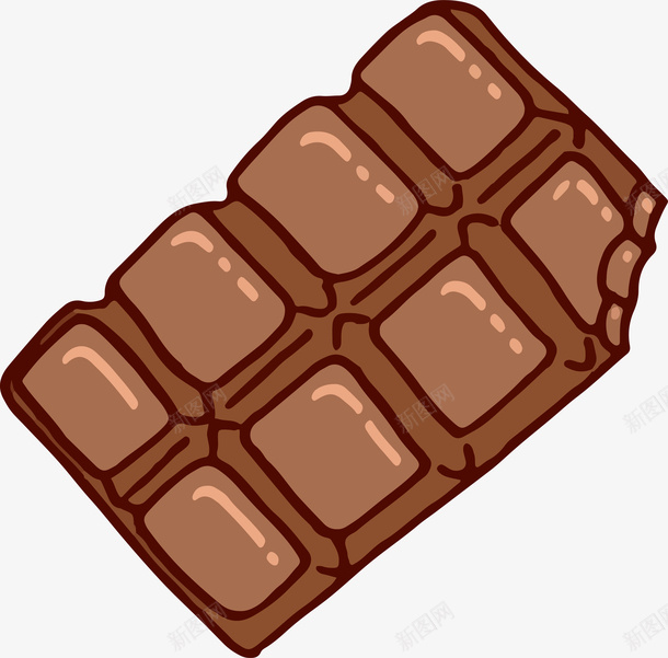 手绘巧克力png免抠素材_新图网 https://ixintu.com 卡通简约 巧克力 扁平化 手绘图 棕色底纹 矢量图案