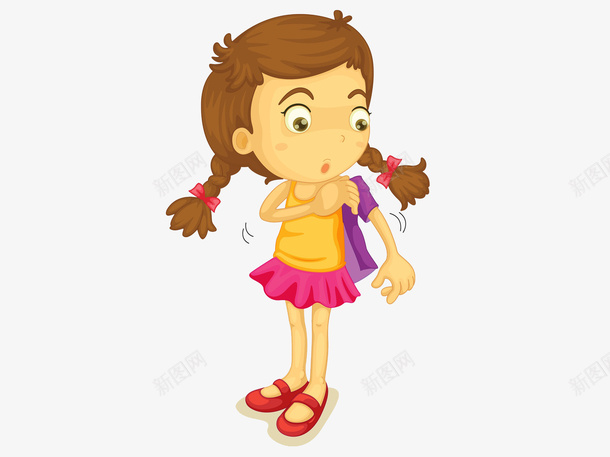 穿衣服的女孩png免抠素材_新图网 https://ixintu.com 同学 女孩 女生 学生 孩子 小孩 穿衣服 麻花辫