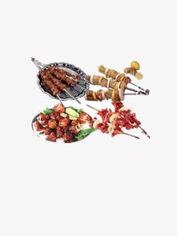 烤串设计海报烧烤食物大合集高清图片