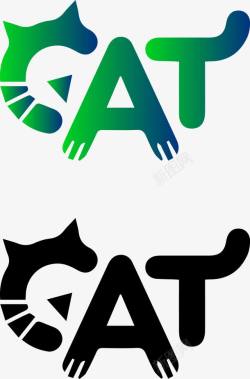 猫LOGO设计可爱猫咪logo图标高清图片