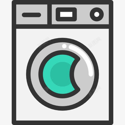 洗衣机图标png_新图网 https://ixintu.com 厨房 家具和家居 洗碗机 洗衣机 餐具