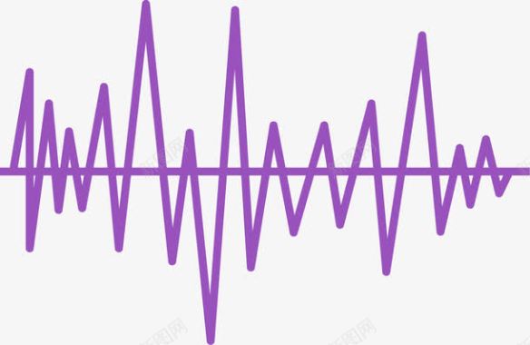 紫色声波线图标图标