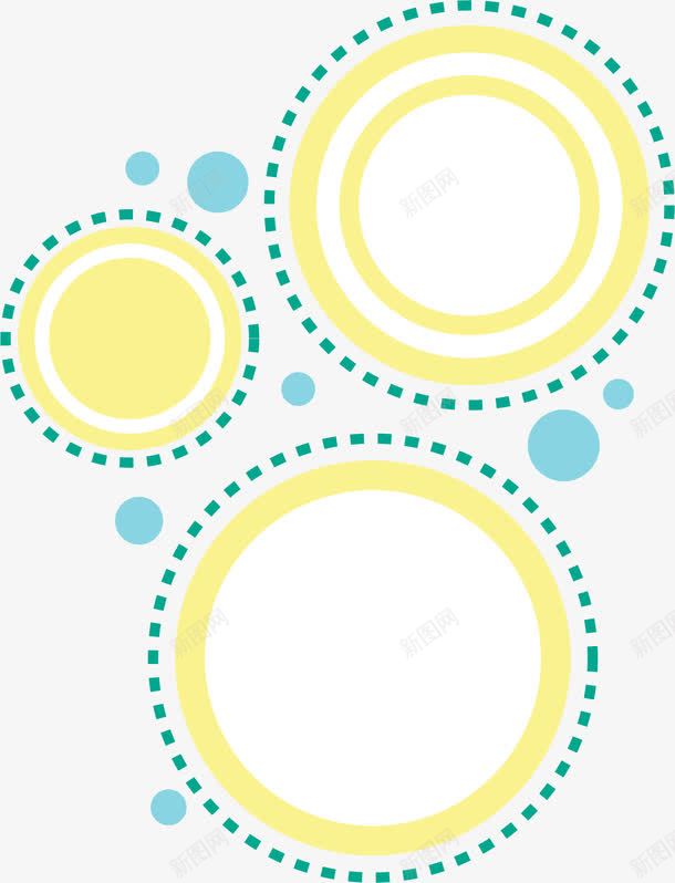 圆圈背景png免抠素材_新图网 https://ixintu.com 圆圈 圆点 底纹 背景 黄色