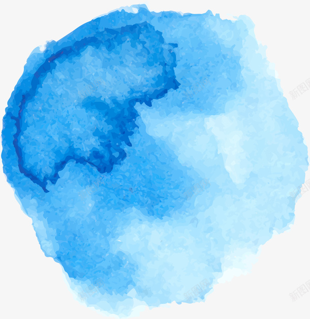 蓝色斑斓水彩png免抠素材_新图网 https://ixintu.com 亮蓝色 斑斓涂料 涂鸦 画画 绘画 美术 蓝色水彩 颜料