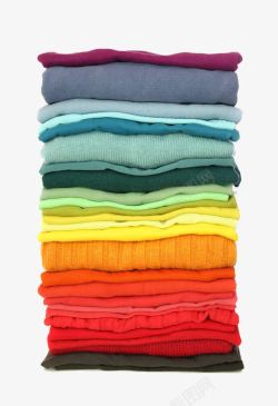 毛衣链实物一堆彩色衣服高清图片