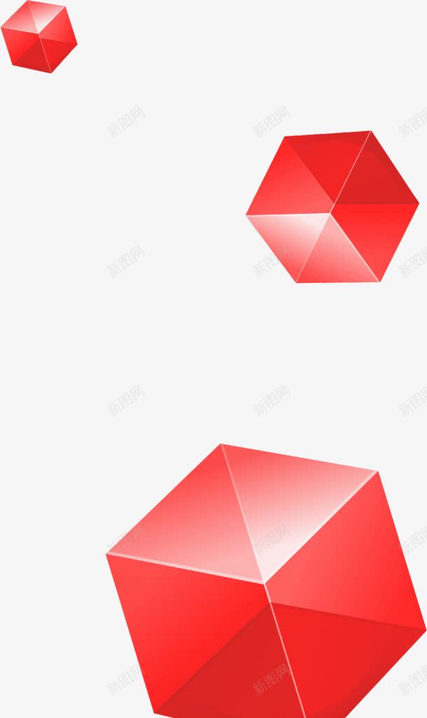 红色渐变创意不规则简约几何形状png免抠素材_新图网 https://ixintu.com 不规则 几何 创意 形状 渐变 简约 红色