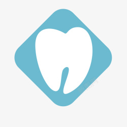 口腔医院logo菱形牙齿标志矢量图图标高清图片