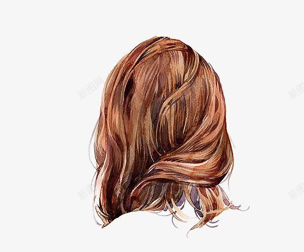女生卷发披发发型png免抠素材_新图网 https://ixintu.com png图片 卷发 发型 女生 披发 红棕色