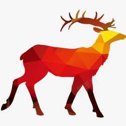 彩色的动物彩色折纸狼插画矢量图高清图片