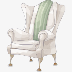 日常物品卡通手绘水彩家具装饰椅子高清图片