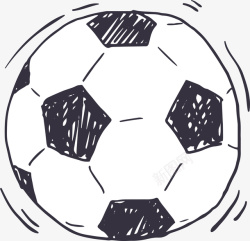 球迷手绘运动足球元素矢量图高清图片