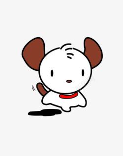 仰卧秋田犬动漫动物卡通可爱小狗高清图片