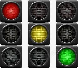 路障矢量素材红绿灯高清图片