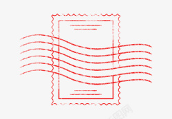 邮票红色装饰图案素材