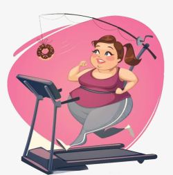卡通素食减肥减肥运动小窍门高清图片