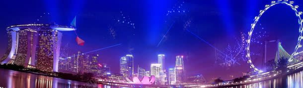 新加坡城市夜景jpg设计背景_新图网 https://ixintu.com 商务 城市 大气 房地产 虚化 酷炫