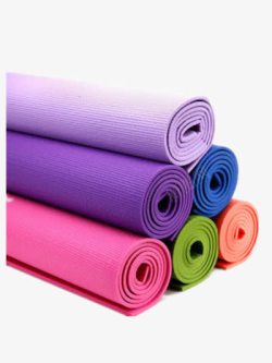 可折叠健身垫彩色瑜伽垫高清图片