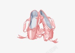 舞蹈鞋素材舞蹈鞋粉红色渐变装饰图案矢量图高清图片