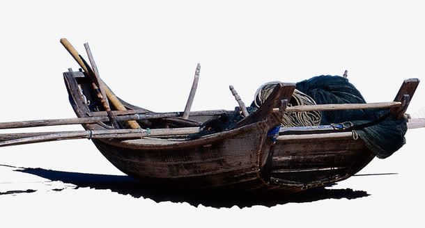 湖边的渔船png免抠素材_新图网 https://ixintu.com 小木船 打渔 木船 渔船 破旧的木船 船桨