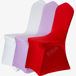 凳子椅背套白色红色紫色凳子套高清图片