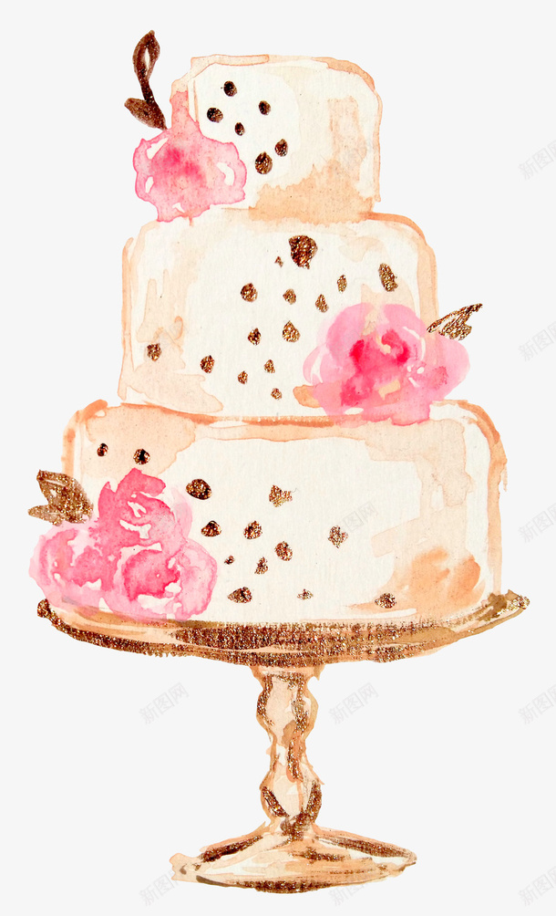 卡通手绘美丽的蛋糕png免抠素材_新图网 https://ixintu.com 创意 动漫动画 卡通手绘 甜品 简约 美丽的蛋糕 花朵 花束蛋糕