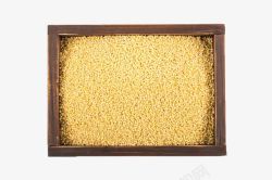 木盒子里的黄色小米素材