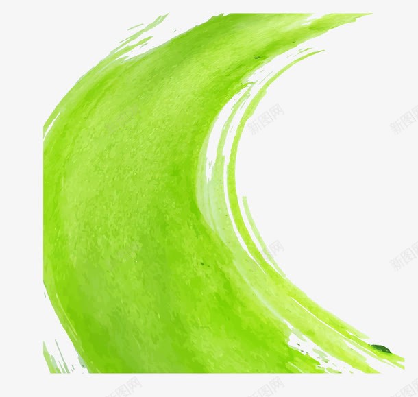 嫩绿色水彩笔刷png免抠素材_新图网 https://ixintu.com 水彩笔刷 泼墨 矢量素材 粉刷效果 绿色水彩