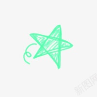 绿色小星星png免抠素材_新图网 https://ixintu.com 五角星 可爱小星星 小星星涂鸦