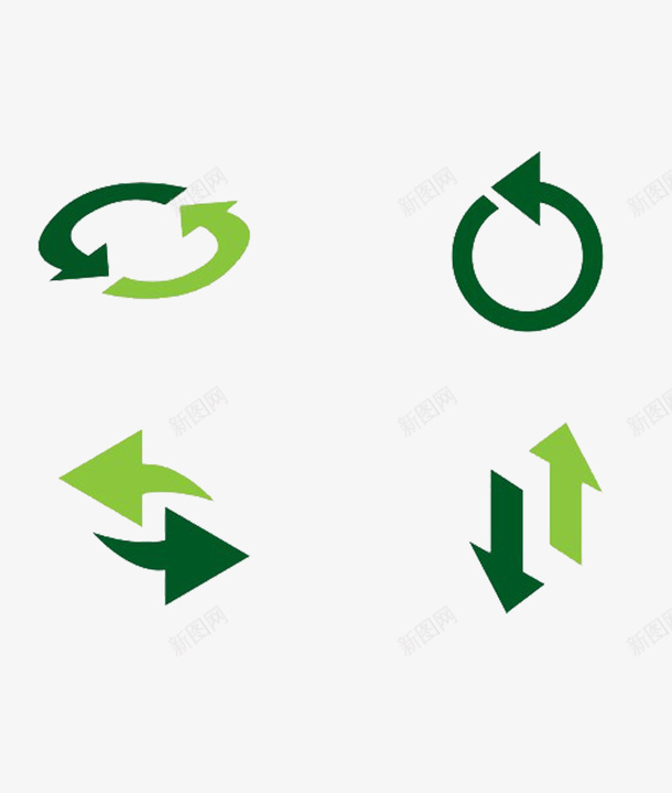 绿色刷新箭头图标png_新图网 https://ixintu.com 传输 刷新 箭头 绿色