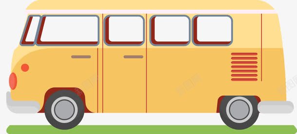 黄色旅游巴士png免抠素材_新图网 https://ixintu.com 交通工具 出游 小巴 手绘巴士 旅游 旅游巴士 旅行 游玩 自驾游