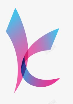Y型彩色logo设计商标彩色K字母LOGO图标高清图片
