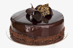 西式食物矢量素材铺满巧克力酱的奶油蛋糕高清图片