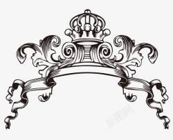 欧式古典王冠花边素材
