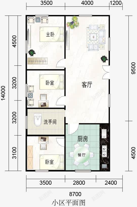 户型png免抠素材_新图网 https://ixintu.com 图纸 平面图 平面设计 户型图 户型图模板 房地产 房屋平面图 设计