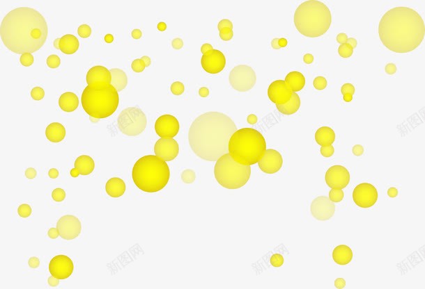 黄色漂浮泡泡png免抠素材_新图网 https://ixintu.com 圆环 梦幻气泡 渐变圆圈 漂浮气泡 简约圆圈 黄色泡泡