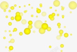 气泡圆环黄色漂浮泡泡高清图片