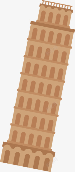 独立式意大利比萨斜塔高清图片