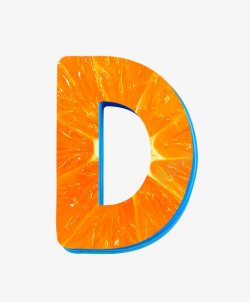 橙子字母d素材