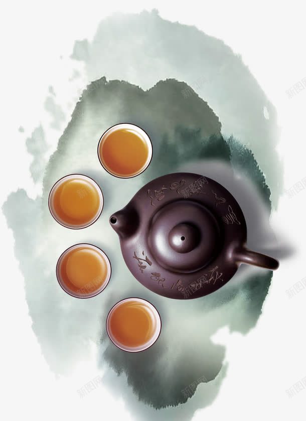 茶壶png免抠素材_新图网 https://ixintu.com 新茶 新茶上市 春茶上市 棕色 茶 茶叶 茶墨 茶壶 茶文化 茶艺
