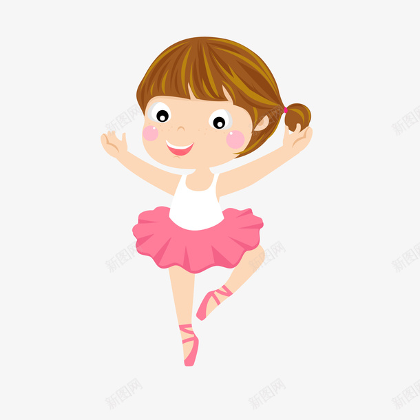 跳芭蕾舞的女孩矢量图ai免抠素材_新图网 https://ixintu.com 人物设计 卡通 女孩 练习 舞蹈 芭蕾舞 矢量图