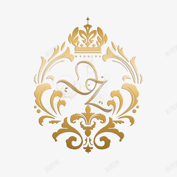 欧式复古logo图标png_新图网 https://ixintu.com psd 创意 欧式复古 白色 皇冠 花纹