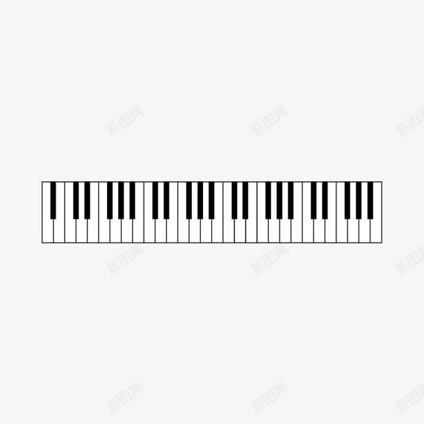 键盘矢量图ai免抠素材_新图网 https://ixintu.com 钢琴键盘 键盘 黑白键盘 矢量图